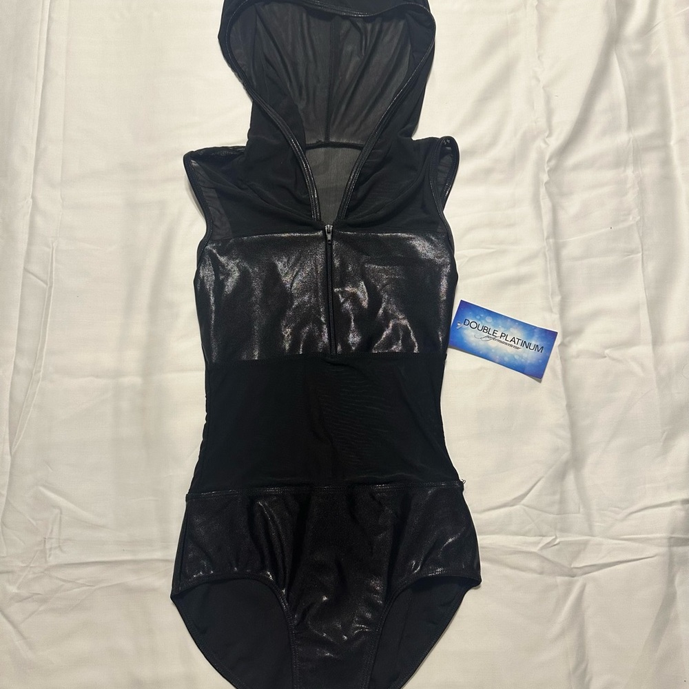 Black Hooded Bodysuit/Dance Leotard